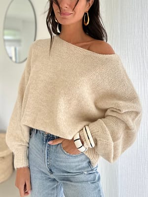 Pull-maille-beige-oversize