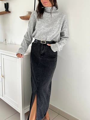 Jupe-longue-jeans-noire