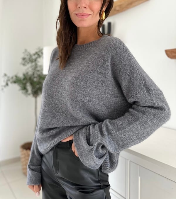 Pull-maille-gris-col-rond
