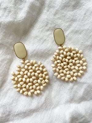 bouclesdoreilles-perles-écrues-pendantes-acierinoxydable