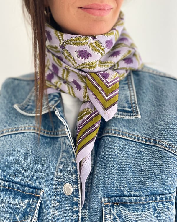 foulard-indien-blockprint-imprimé-fleurs-violet-kaki-grandformat